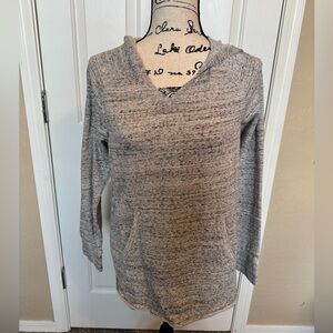 The Lounge Life Gray Women's Fleece Pullover with Hood Medium